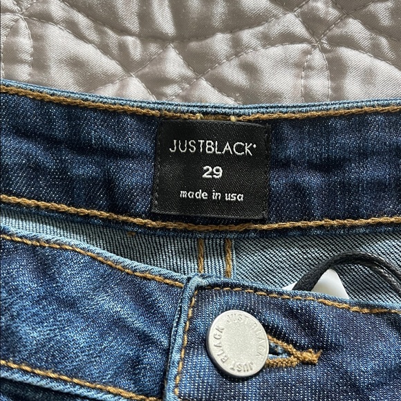 Just Black Midnight Blue Distressed Jean Shorts - Picture 4 of 5
